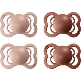 👉 Silicone kleurrijk meisjes BIBS dummies Supreme Blush / Woodchuck 0-6 maanden, 4 st.