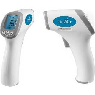 👉 Thermo meter jongens wit Nuvita Thermometer Contactloos met gekleurde display 8024025030721