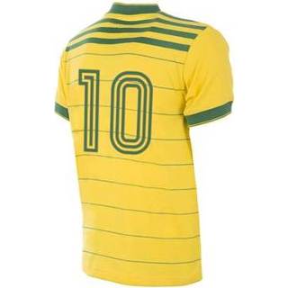 👉 Voetbalshirt Brazilie Retro 1984 + Nummer 10