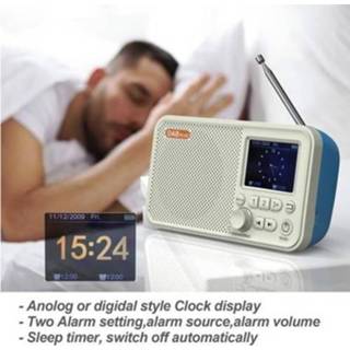 👉 Draagbare radio Portable DAB FM Digital USB Rechargeable BT5.0 Alarm Function with Aux In Earphone Socket TF Card Slot