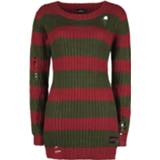 👉 Gebreide trui rood groen vrouwen m Mouw Longsleeve A Nightmare On Elm Street - Freddy 4064854280069 4064854280052 4064854280045 4064854280076 4064854280083