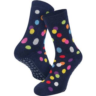 👉 Antislip sok marine sokken met gekleurde stippen 8719534150960 8719534150915