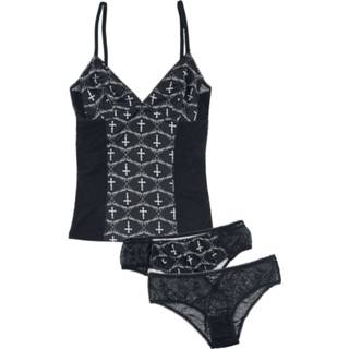 👉 Zwart x vrouwen s Gothicana by EMP - Anne Stokes Black Lingerie Set Ondergoed 4064854308497