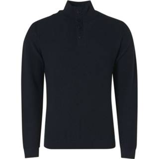 👉 Pullover l male blauw No Excess half zipper button solid j night 8720151257734