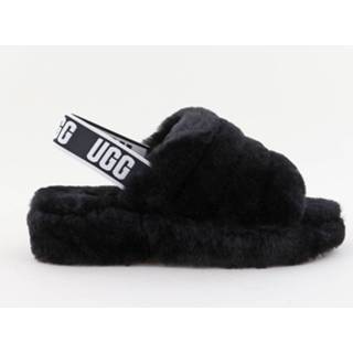 👉 Slippers vrouwen zwart UGG Australia fluff yeah slide 1095119