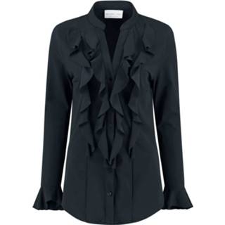 👉 Blous m vrouwen zwart Helena Hart Blouse volant 7258 2000000952703