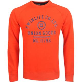 👉 Sweater l male oranje mannen Twinlife heren - 8720086176032