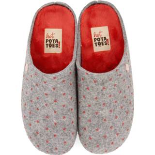 👉 Pantoffels grijs textiel vrouwen Hot Potatoes Hittisau 64295 maat