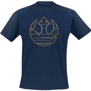 👉 Shirt goud mannen blauw m Star Wars - Gold Rebel Logo T-shirt 8596488040710 8596488040680 8596488040697 8596488040703 8596488040673