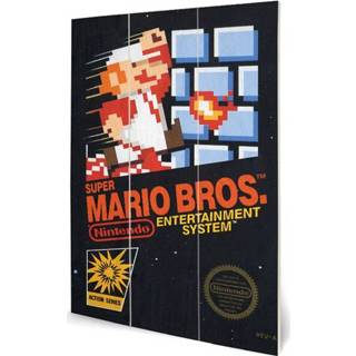 👉 Houten wanddecoratie hoofdmateriaa hout meerkleurig unisex Super Mario - Bros. NES Cover 5051265845795