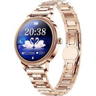 👉 Smartwatch goud vrouwen Vrouwelijke met Hartslagmeting AK38 - 5712580089829