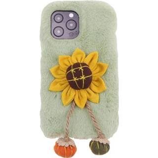 👉 Zonne bloem Fluffy Plush iPhone 13 Pro Hybrid Case - Zonnebloem 5712580089546