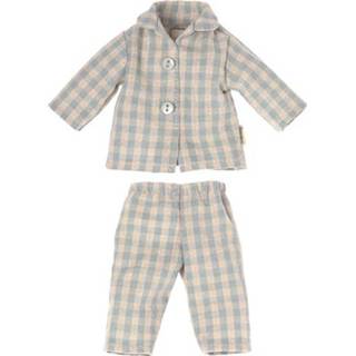 Poppenkleding 2 active Maileg pyjama ruit - knuffelkonijn maat 5707304113553