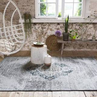 👉 Vloerkleed beige Lifa Living Aqua - Beige/Donkerblauw 160 x 230 cm 8719831791699