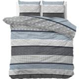 👉 Kussen slop Katoen-Polyester blauw Sleeptime Elegance Maurice 2-persoons (200 x 220 cm + 2 kussenslopen) Dekbedovertrek 8720105628436