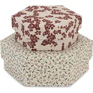 👉 Opbergdoos rood active Konges sløjd opbergdozen milk tank-winter leaves dark red - 2st 5712982689702