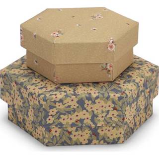 👉 Opbergdoos active Konges sløjd opbergdozen winter leaves mustard-flower bouquet dijon - 2st 5712982689719