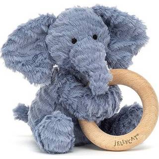 👉 Bijtring active Jellycat knuffelolifant - 14 cm