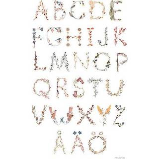 👉 Poster active Mushie alphabet floral - 29,7x42 cm