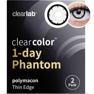 👉 Lens wit polymacon hydrogel sferisch clearlab Clearcolor™ 1-day Phantom Angelic White - 2 lenzen 8807200630974