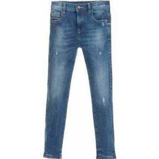 👉 Spijkerbroek katoen jongens male blauw Diesel Sleenker-j-n jeans donker 8053284221861 8053284221878