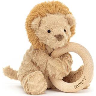 👉 Bijtring active Jellycat knuffelleeuw - 14 cm