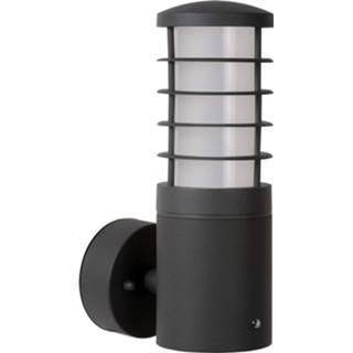 👉 Buitenwandlamp zwart aluminium a++ opaalwit Solid, fitting boven
