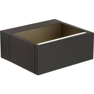 👉 Buitenwandlamp warmwit zwart aluminium Goa - kantige LED in