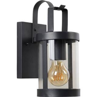 👉 Buiten wandlamp metaal glas transparant a++ zwart Buitenwandlamp Lindelo met heldere