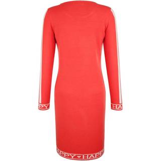 👉 Gebreide jurk oranje zeer comfortabel vrouwen gebloemd kunstvezels AMY VERMONT Oranje::Beige 4055707991201