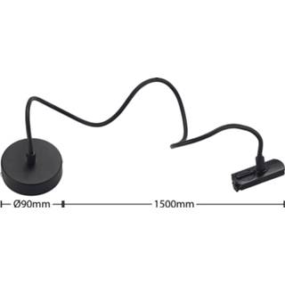 👉 Metaal a++ zwart Lindby touwophanging met 1-fase-adapter,