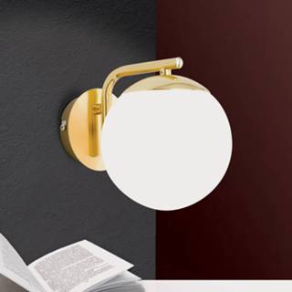 👉 Wand lamp glas a++ Wandlamp Madis met glasbol en schakelaar