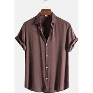 👉 Shirt polyester s male marine Pure Color Button Cotton Shirts