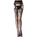 👉 Panty's transparante zwarte active Schoonheid>Vrouwenkleding vrouwen 3 STKS Holle Panty Kanten Sexy Kousen Vrouwelijke Dij Hoge Visnet Borduurwerk Kousen, Maat: One size simple package (OPP) (6050)