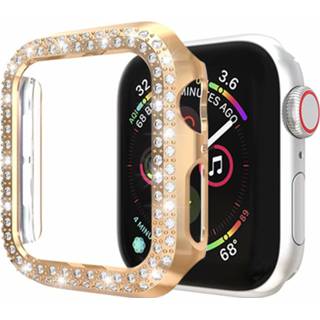 Watch diamanten kunststof rose goud Apple 40MM Bumper Hoesje - TPU Cover Case 8720629057576
