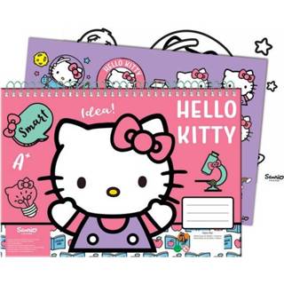 👉 Schetsboek multicolor papier meisjes verven Hello Kitty met stickers 23 x 33 cm 40 vel 5204549139053