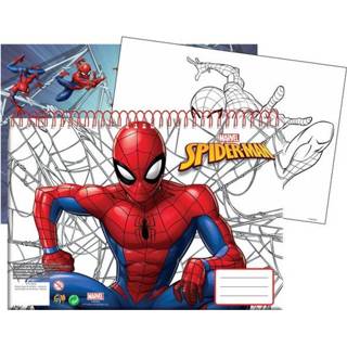 👉 Schetsboek multicolor papier junior verven Spider-Man met stickers 23 x 33 cm 40 vel 5204549139121