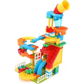 👉 Knikkerbaan groen rood blauw kunststof Toi-toys Blocks Junior Groen/rood/blauw 133 Stuks 8714627000757