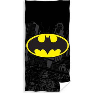 👉 Strandlaken katoen zwart Batman Bat-signal Logo - 70 X 140 Cm 5902385210171