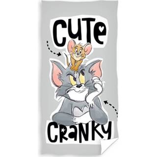 👉 Strandlaken katoen grijs Tom & Jerry Cute And Cranky - 70 X 140 Cm 5902689471636