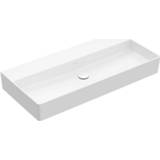 👉 Wastafel wit TitanCeram Alpin Villeroy & Boch Memento 2.0 onderzijde geslepen 100x47cm zonder overloop kraangat 4A221F01 4051202792497