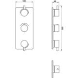👉 Gunmetal Wiesbaden Caral afbouwdeel thermostatisch 3 weg 29.7511 8720365813085