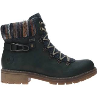 👉 Veterboots leer vrouwen groen Rieker Veterboot 4060596251855