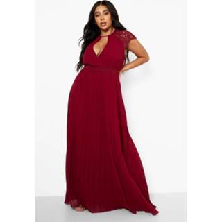 👉 Jurk Plus Geplooide Maxi Wikkel Met Kanten Detail