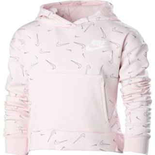 👉 Sweater roze XS meisjes Nike Sportswear Fleece All Over Print Met Capuchon