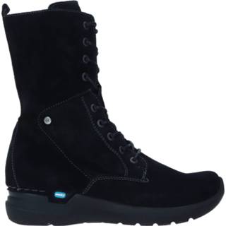 👉 Veterboots zwart laag kunststof leer active Wolky Zigzag Veterboot 8719205395683