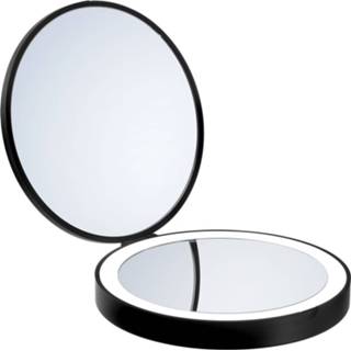 👉 Vergrotende spiegel zwart Smedbo Make Up Reis Met Verlichting Diameter 12 cm ABS 7391447089110