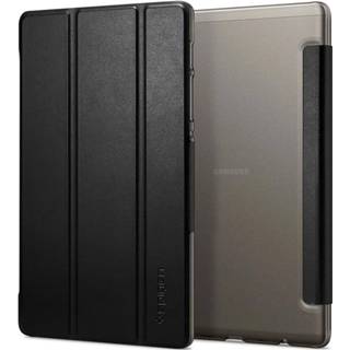 👉 Zwart kunstleder unisex Spigen Smart Fold Bookcase voor de Samsung Galaxy Tab A7 Lite - 8809756647925