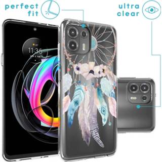 👉 Dromenvanger siliconen dreamcatcher unisex meerkleurig IMoshion Design hoesje voor de Motorola Edge 20 Lite - 8719295465846