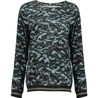 👉 Blauw viscose vrouwen print Geisha 13718-20 550 top army/blue combi 8719937714868